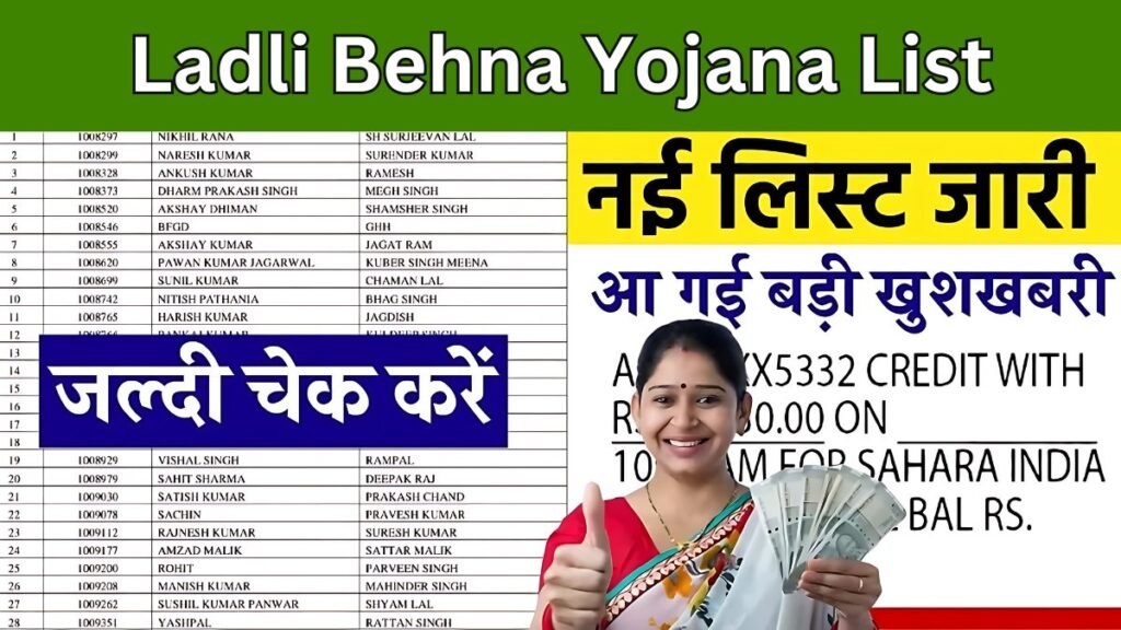 Ladli Behna Yojana List