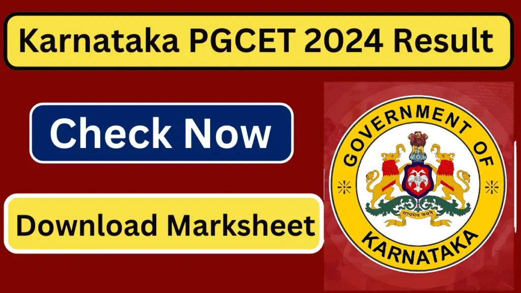 Karnataka PGCET 2024 Result